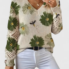 Kaiti™ - Elegant Floral Sweater