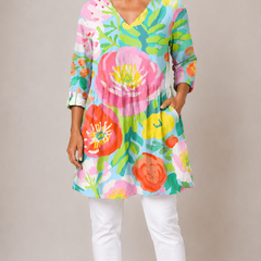 Valerie | Long Blouse with V-Neck