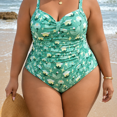 Erin | Plus Size Ruched One-Piece Swimsuit