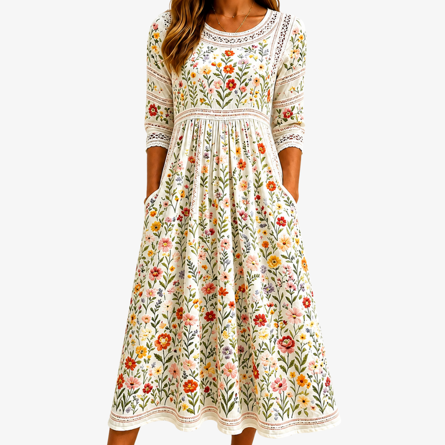 Wildflower Meadow Grace Midi Dress