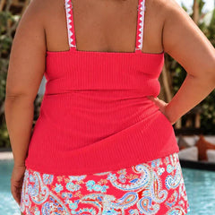 Evelyn | Plus Size Pleated Tankini Set