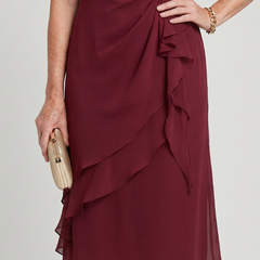 Blake™ Elegant Chiffon Draped Dress
