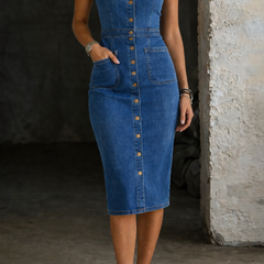 Rivka | Button-Up Denim Dress