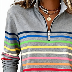 Raina™ Striped Zip Hoodie