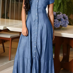 Destiny | Long Denim Dress