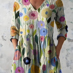 Nellie | Long Blouse with V-Neck