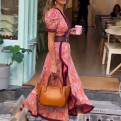 Angel™ Elegant Puff-Sleeve Maxi Dress