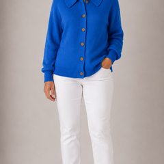 Amara Classic Collared Knit Cardigan