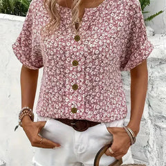 Amira™ - Floral Button-Up Blouse