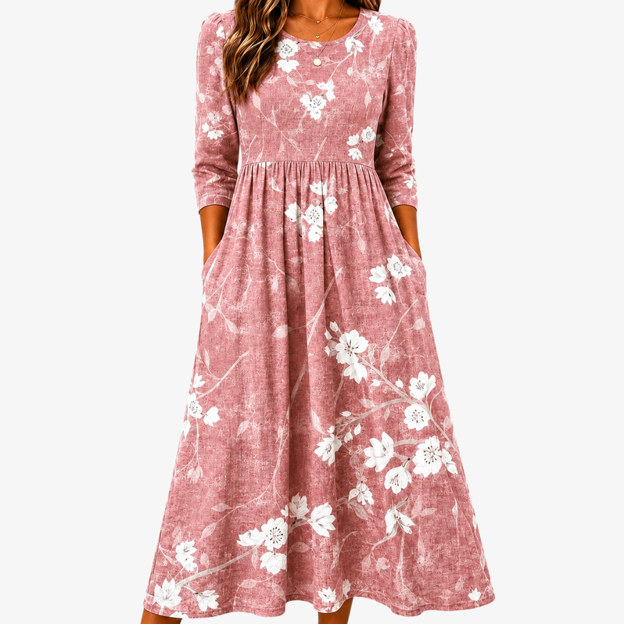 Marielle | Floral Pocket Midi Dress