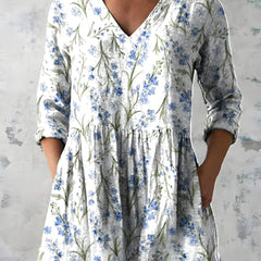 Lenora | Long Blouse with V-Neck