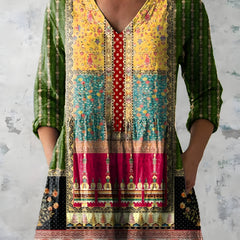 Melody | Long Blouse with V-Neck