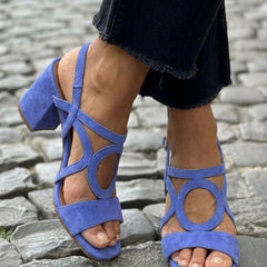 Winnie | Vintage Circle Heel Sandals