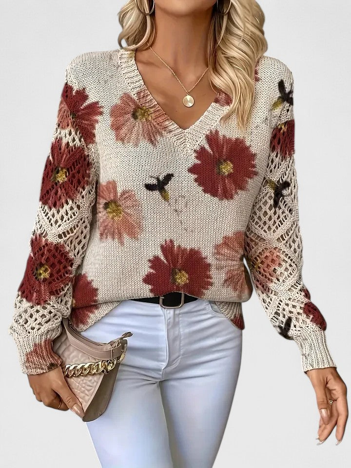 Kaiti™ - Elegant Floral Sweater