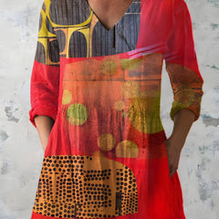 Maria | Long Blouse with V-Neck
