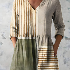 Natalie | Long Blouse with V-Neck