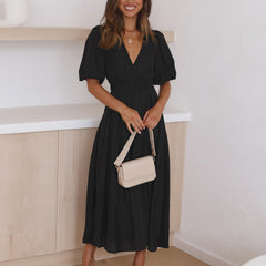 Aurielle™ V-Neck Flow Dress