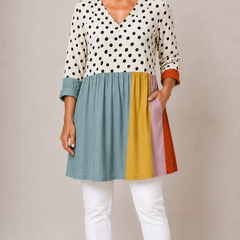 Jacqueline | Long Blouse with V-Neck