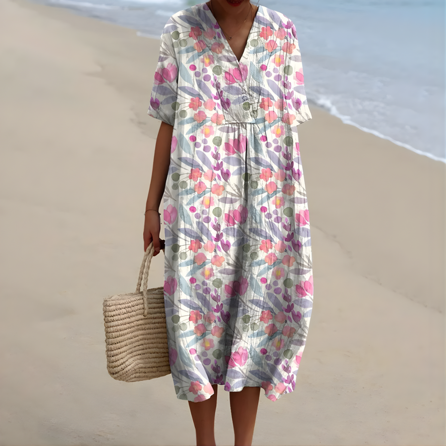 Yaretzi™ | Soft Floral Summer Dress