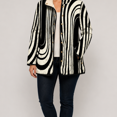 COLETTE™ | Casual Quilted Jacket with Abstract Geometric Design