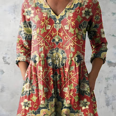 Amoura | Long Blouse with V-Neck