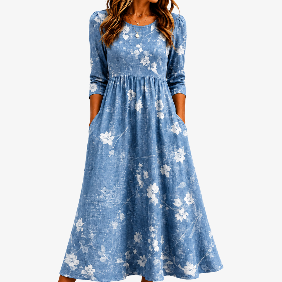 Bluebell Blossom Pocket Midi Dress