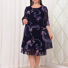Emma™ Midnight Swirl Chiffon Dress