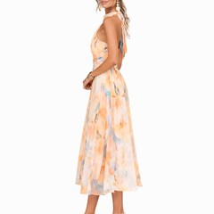 Luciana™ Watercolor Halter Maxi Dress