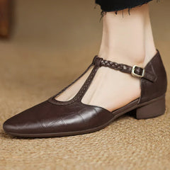 Anthea™ Elegant Braided Leather Shoes