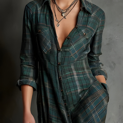Cassandra™ Plaid Maxi Dress