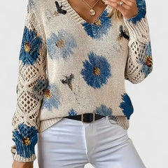 Kaiti™ - Elegant Floral Sweater