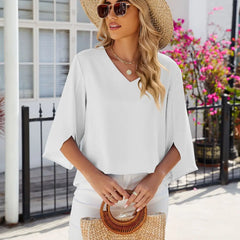 Jadzia™ Relaxed V-Neck Blouse