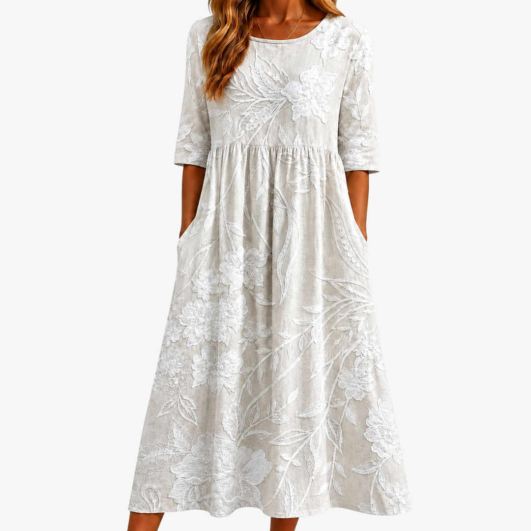 Lottie | Elegant Pocket Midi Dress