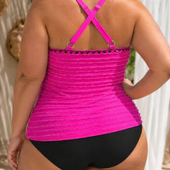 Isabelle | Plus Size Ribbed Tankini Set