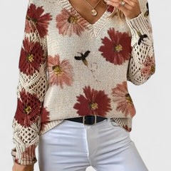 Kaiti™ - Elegant Floral Sweater
