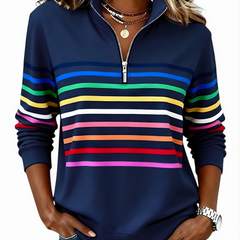Raina™ Striped Zip Hoodie
