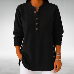 Lilian™ Retro Corduroy V-Neck Top
