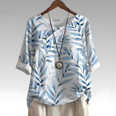 Lusette™ Nature-Inspired Button Detail Top
