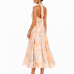 Luciana™ Watercolor Halter Maxi Dress