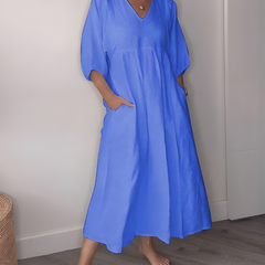 Daisy™ Elegance V-Neck Maxi Dress