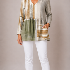 Natalie | Long Blouse with V-Neck