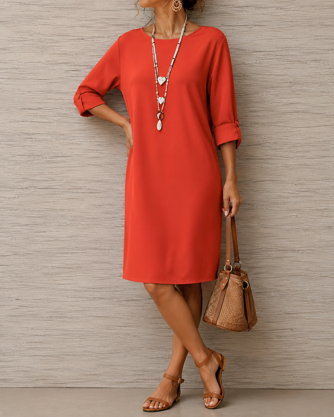 Odette Tummy-Concealing Midi Dress