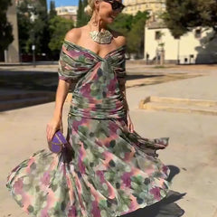 Emelia™ Elegant V-Neck Maxi Dress