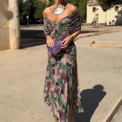 Emelia™ Elegant V-Neck Maxi Dress