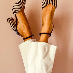 Zebrina™ Strappy Zebra Mid-Heels