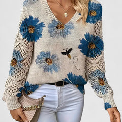 Kaiti™ - Elegant Floral Sweater