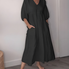 Daisy™ Elegance V-Neck Maxi Dress