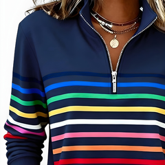 Raina™ Striped Zip Hoodie