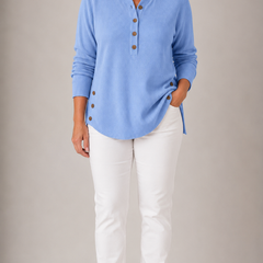 Renata Ribbed Button Detail Tunic