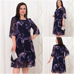 Emma™ Midnight Swirl Chiffon Dress
